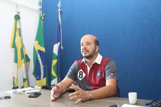 Prefeito interino Marco Aurélio recebeu a reportagem, após posse nesta semana