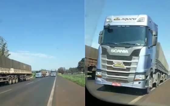 Carreta ultrapassagem