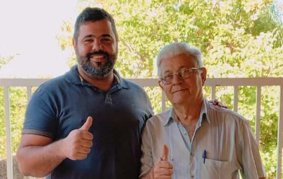 Vereador Plinio e o ex-prefeito Dr. Domingo Leão