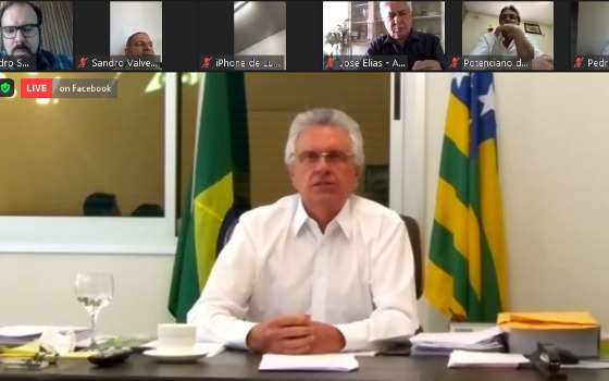 Prefeito de Aragarças, José Elias, acompanhou a live promovida pelo governador Caiado.