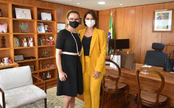 Primeira-dama de Mato Grosso, Virginia Mendes, participa de evento em Brasília a convite de Michelle Bolsonaro