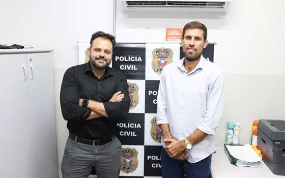 Deputado Claudinei com o delegado Vitor Chab
