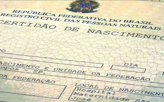 certidão nascimento