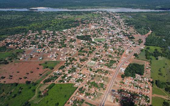 Vista aérea da cidade de Cocalinho MT