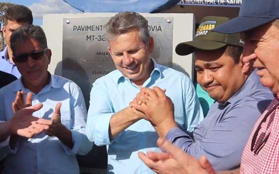 inauguração asfalto na mt 326 