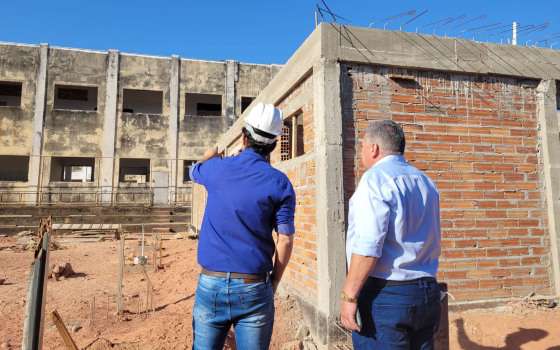 obra na escola Dom Bosco 