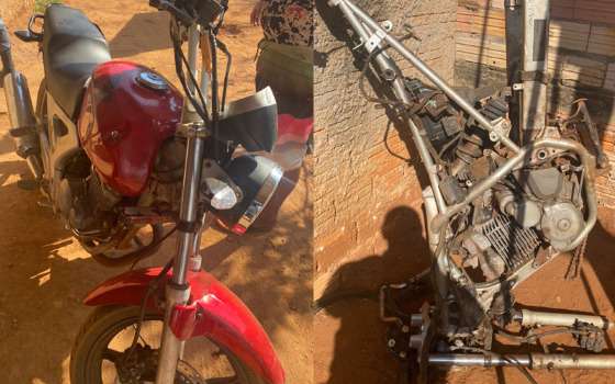moto furtada pátio BR-tran