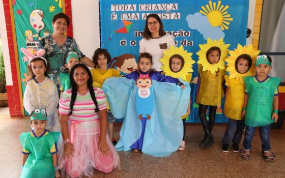 alunos cmei Sarah Jhenyffer, em Confresa 