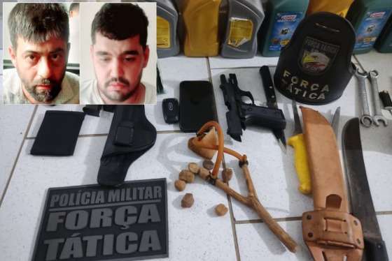 Olair Correia e Danilo José Ribeiro de Souza Pinto (detalhe) haviam sido presos em flagrante