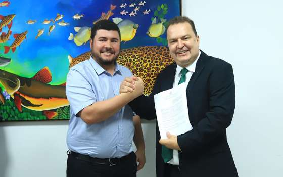 Prefeito Thiago Castellan e Max Russi deputado estadual