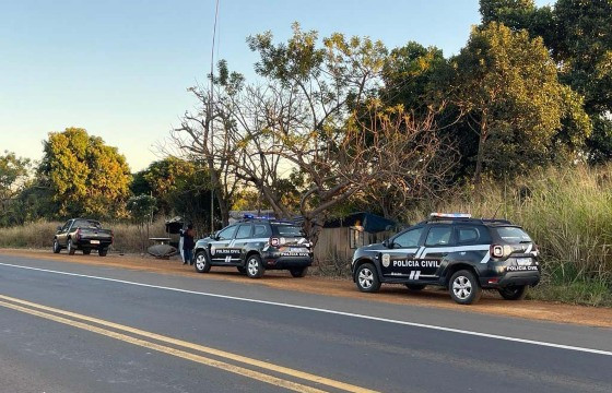 Policia Civil no local da violência sexual