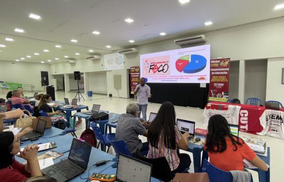 Oficina de Financiamento realizada pelo Sintep-MT nas redes municipais foi apresentada também em Mato Grosso do Sul