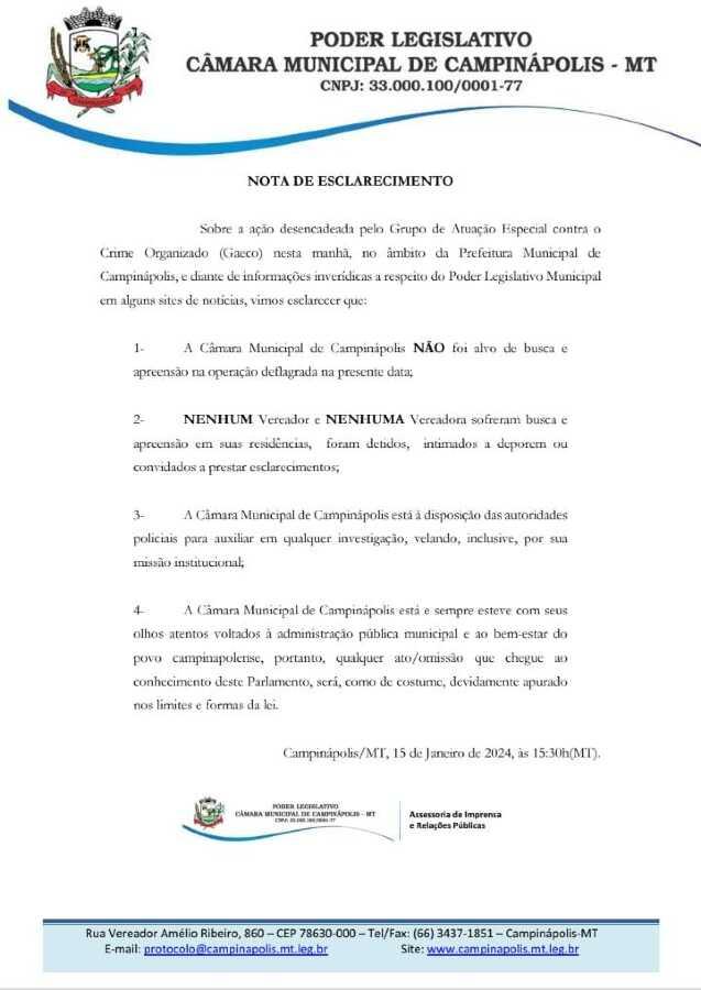 nota campinápolis