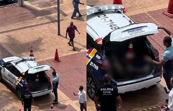 Corpo em viatura cuiabá